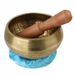 Kit de bol chantant tibétain - Diam 10 cm - Bleu clair