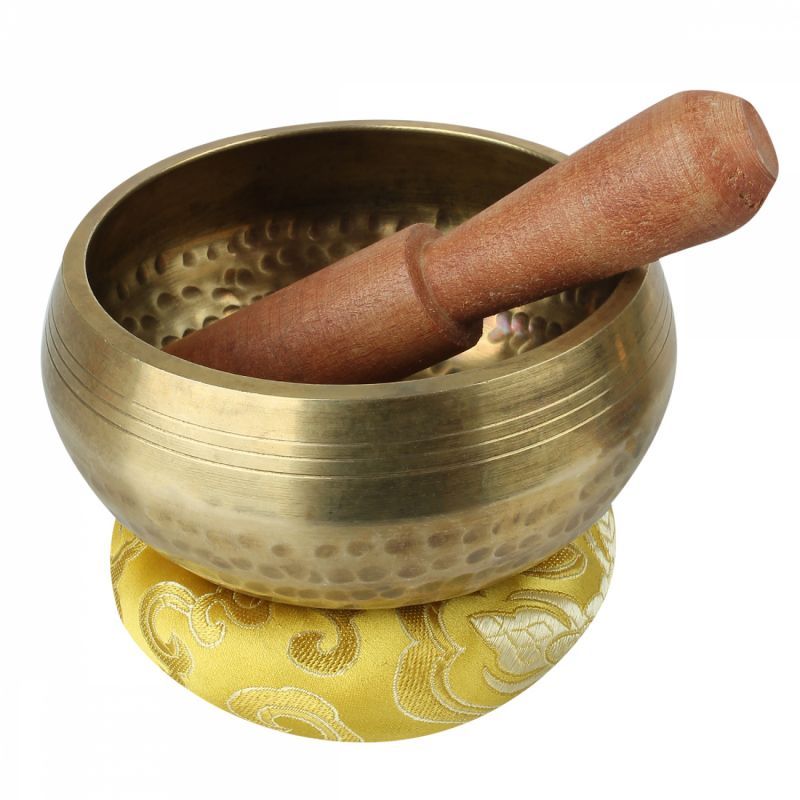 Kit de bol chantant tibétain - Diam 10 cm - Jaune
