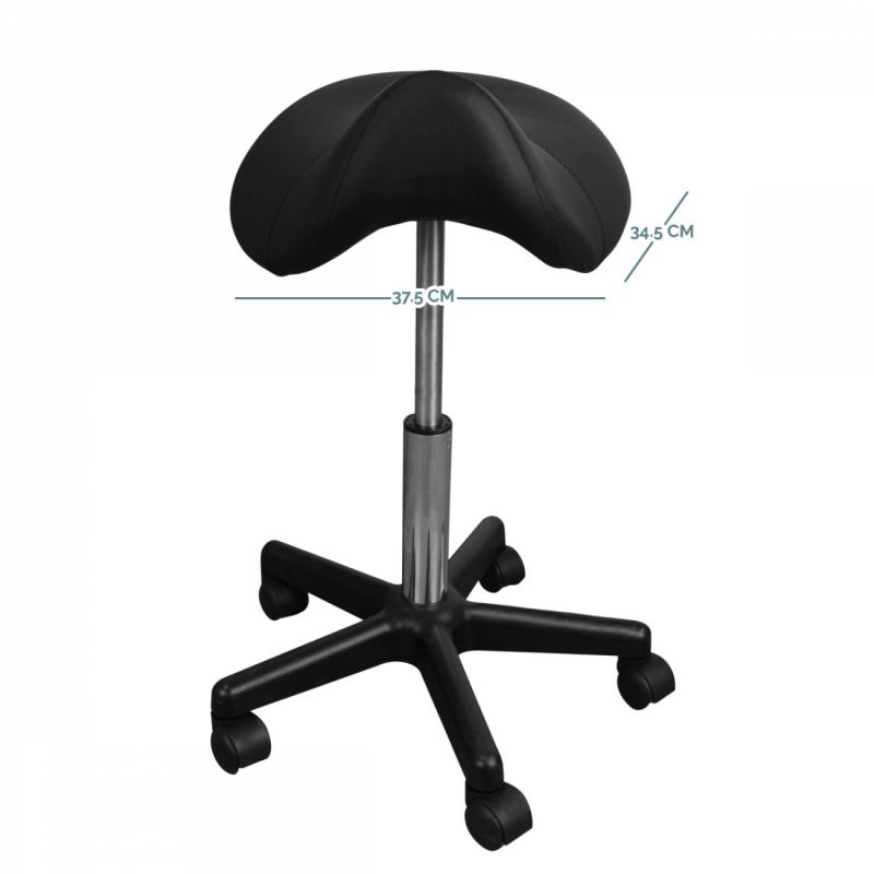 Tabouret ergonomique à roulettes - Noir