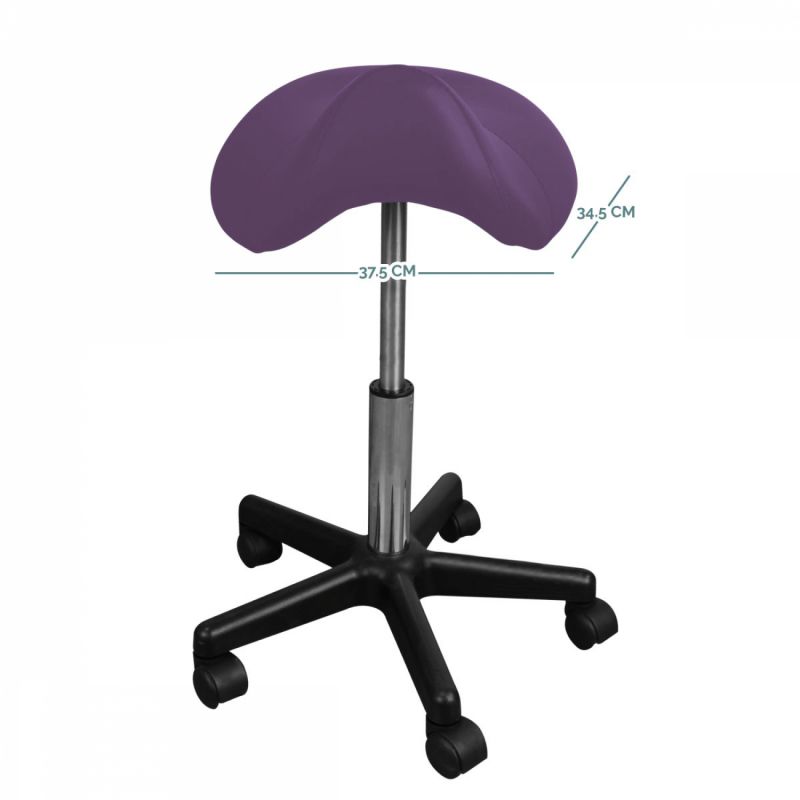 Tabouret ergonomique à roulettes - Violet