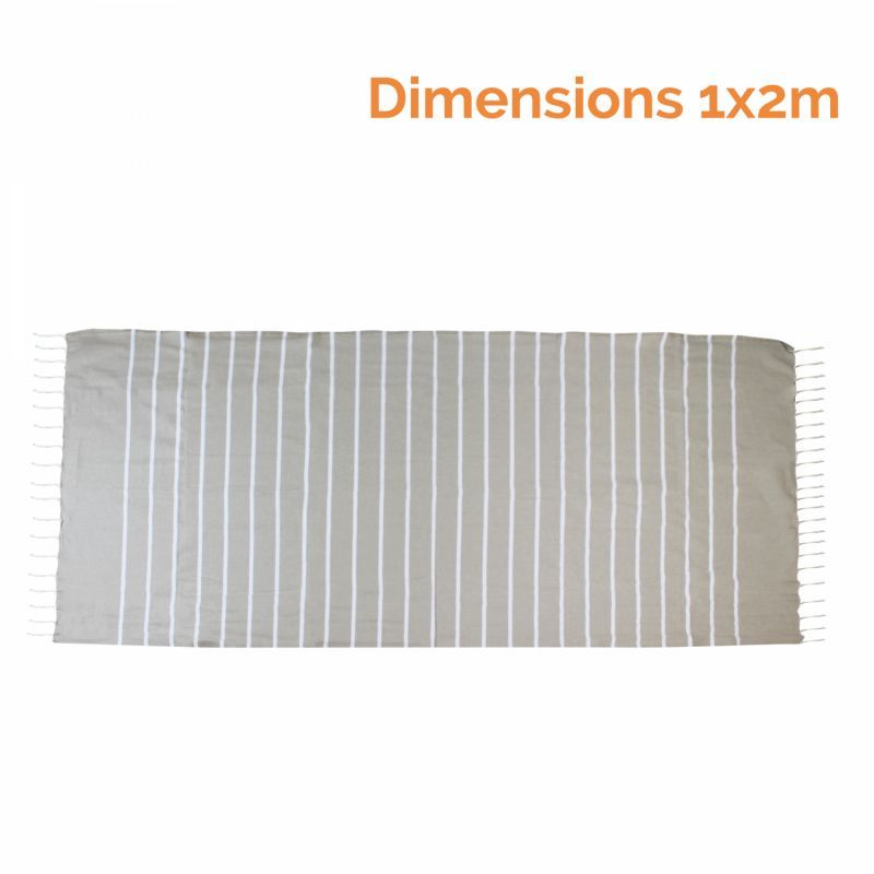 Fouta - Horizon - Beige et Blanc