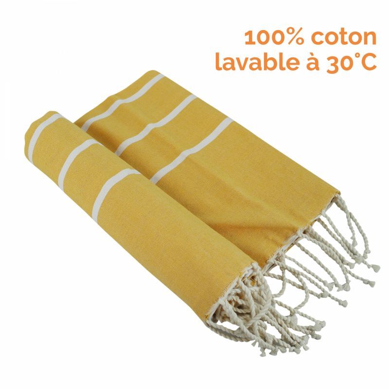 Fouta - Horizon - Jaune et Blanc