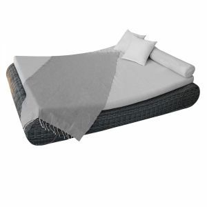 Fouta nid d'abeille - Unie - gris pierre