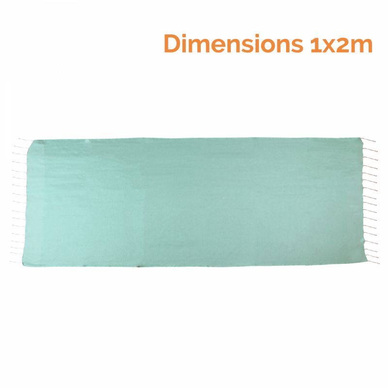 Fouta nid d'abeille - Unie - vert d'eau