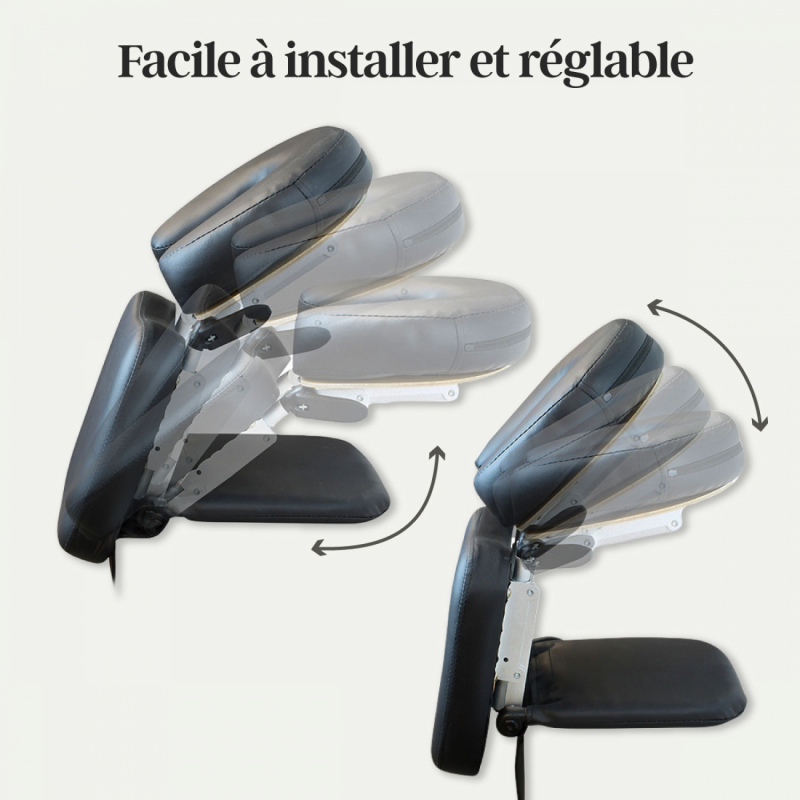 Appui tête de massage transportable - Noir
