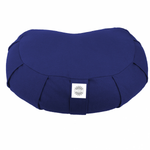 Coussin de méditation demi-lune - 44 x 27 x 13 cm - Bleu