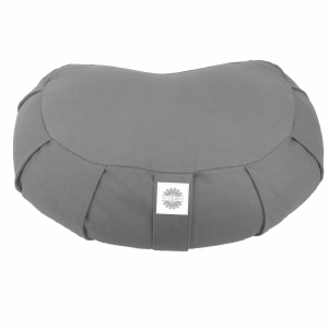 Coussin de méditation demi-lune - 44 x 27 x 13 cm - Gris