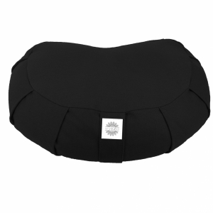 Coussin de méditation demi-lune - 44 x 27 x 13 cm - Noir