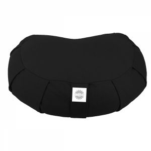 Coussin de méditation demi-lune - 44 x 27 x 13 cm - Noir