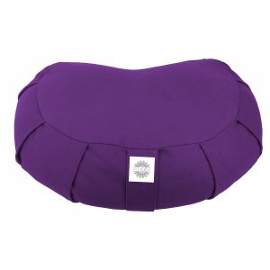 Coussin de méditation demi-lune - 44 x 27 x 13 cm - Prune