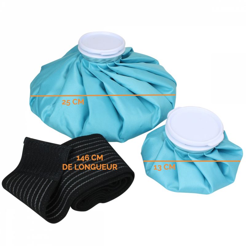 Kit de 2 poches de glace chaud-froid avec sangle