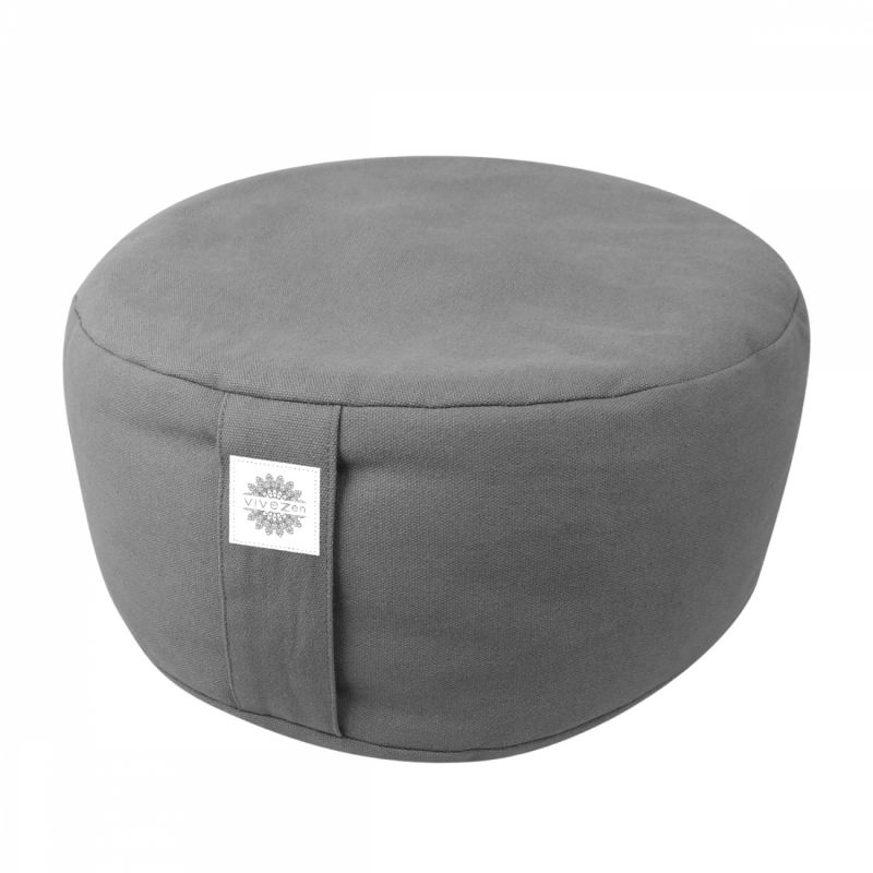 Pouf de méditation - Rond - 35 x 35 x 15 cm - Gris