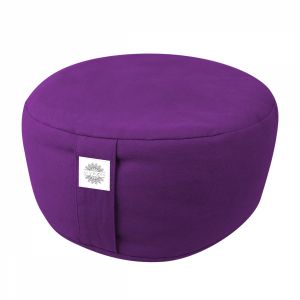 Pouf de méditation - Rond - 35 x 35 x 15 cm - Prune