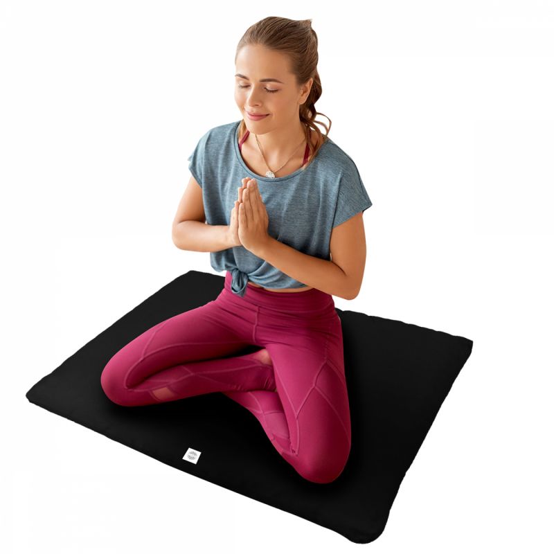 Tapis de méditation - 70 x 90 x 4 cm - Noir