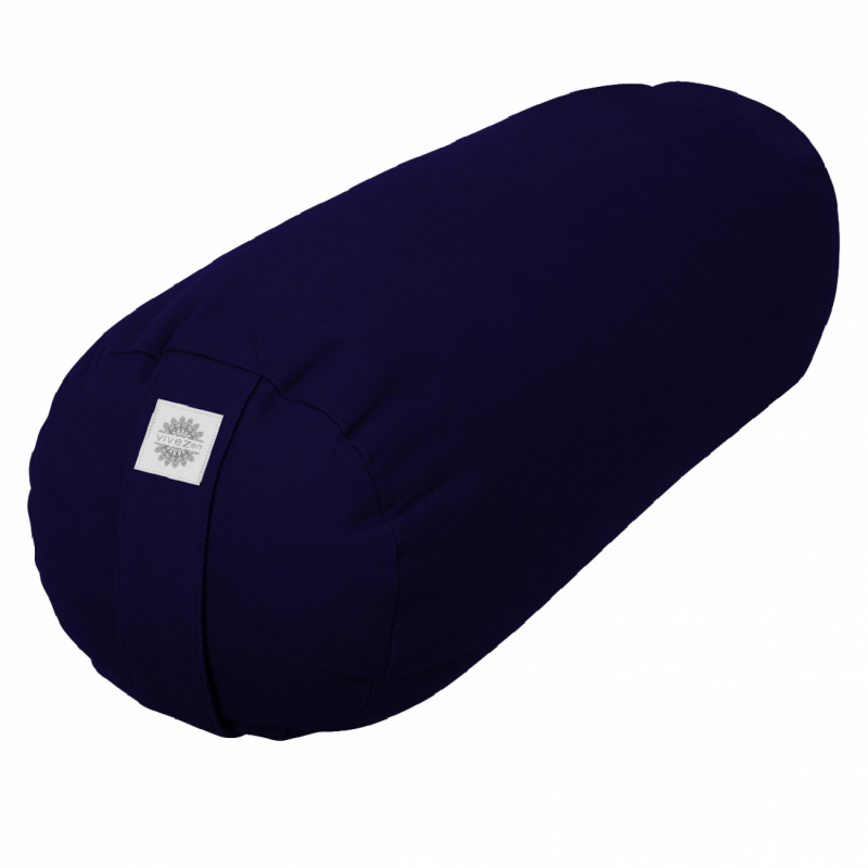 Traversin de yoga - 24 x 64 cm - Bleu