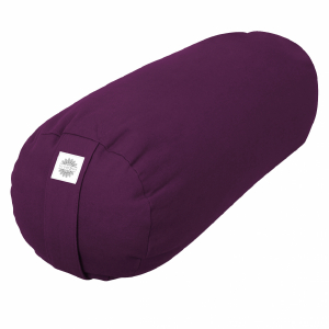 Traversin de yoga - 24 x 64 cm - Prune