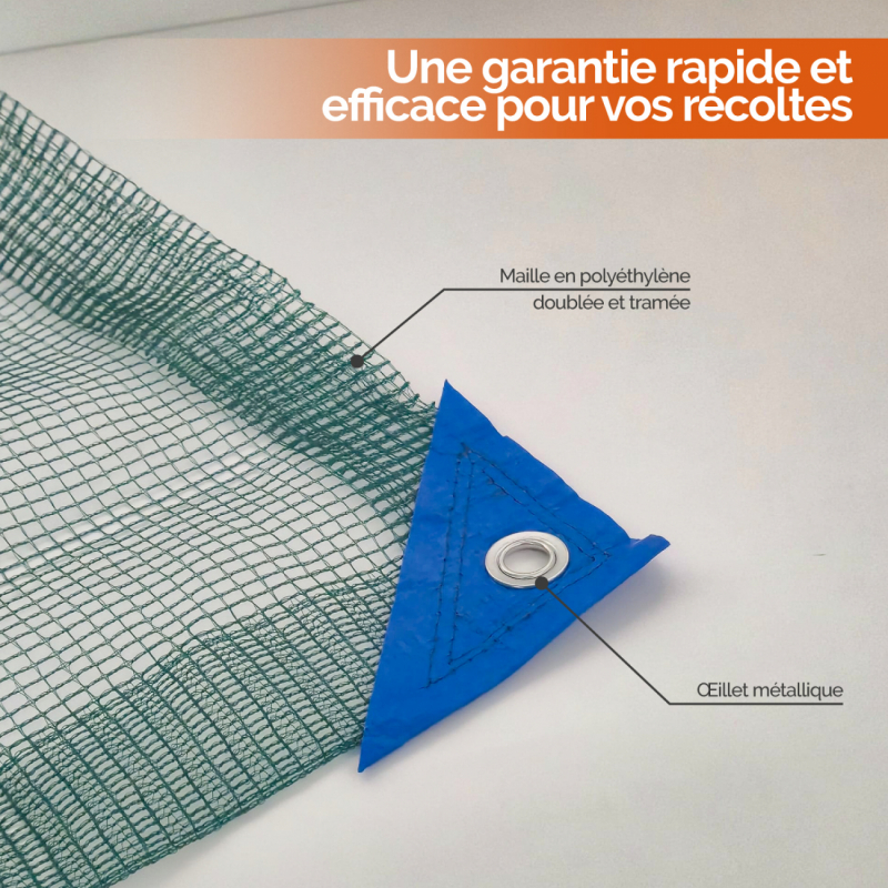 Filet de récolte - 6 x 8 m - Vert