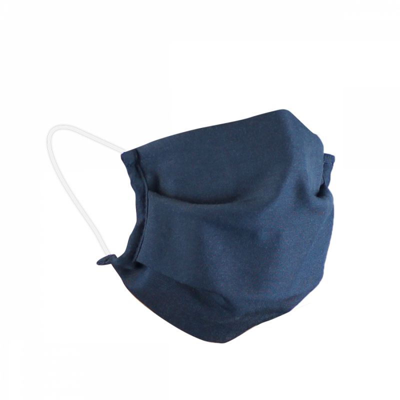 Lot de 10 masques de protection lavable en tissu - Bleu Marine