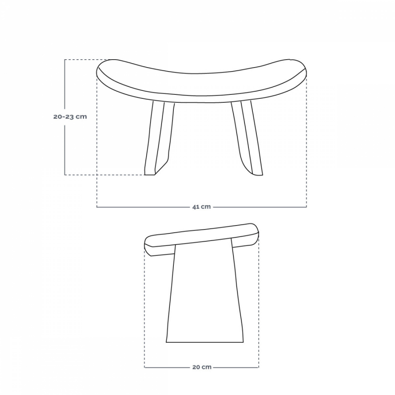Banc de méditation ergonomique - Bois