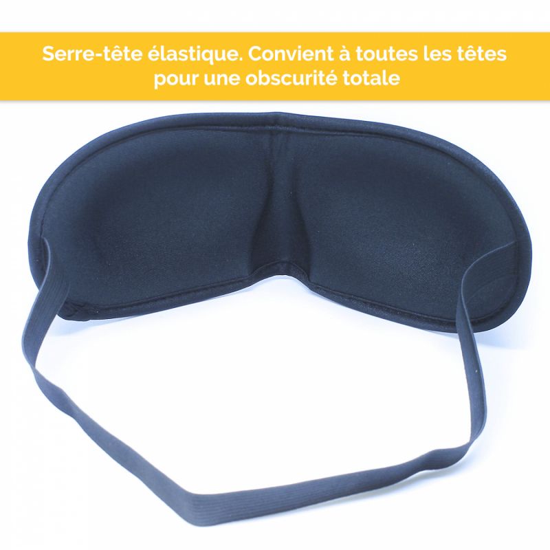 Lot de 2 masques de nuit - Noir