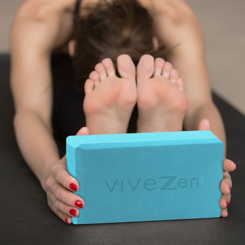 Kit de 2 briques + sangle de yoga - Bleu