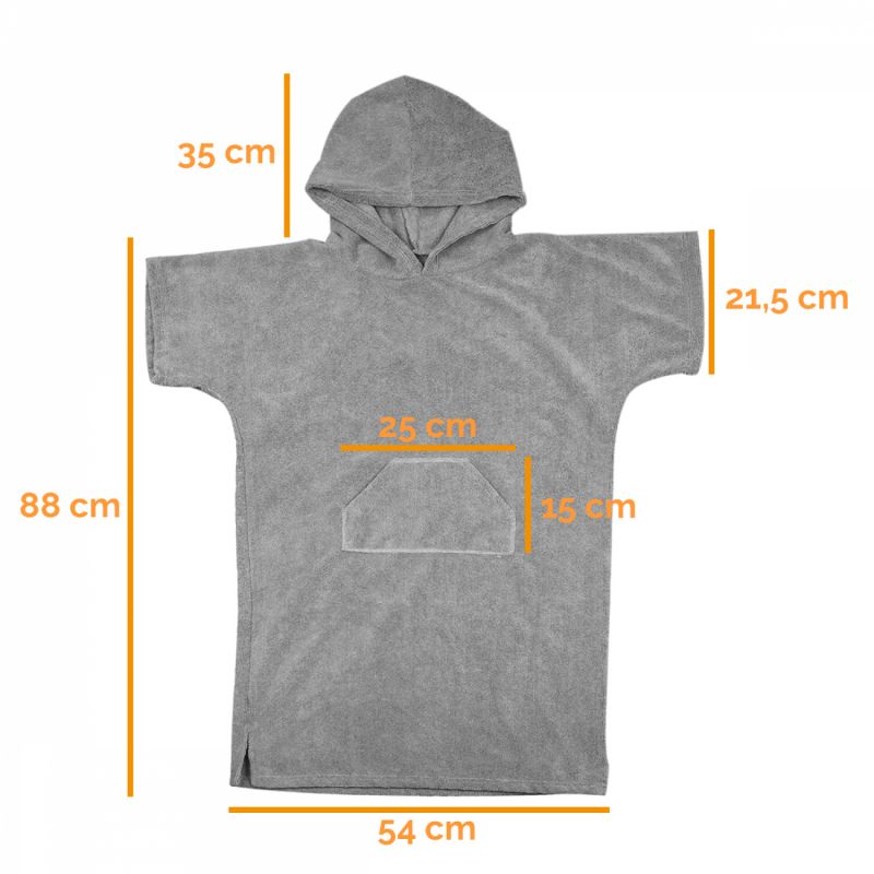 Poncho de bain - Enfant - Gris