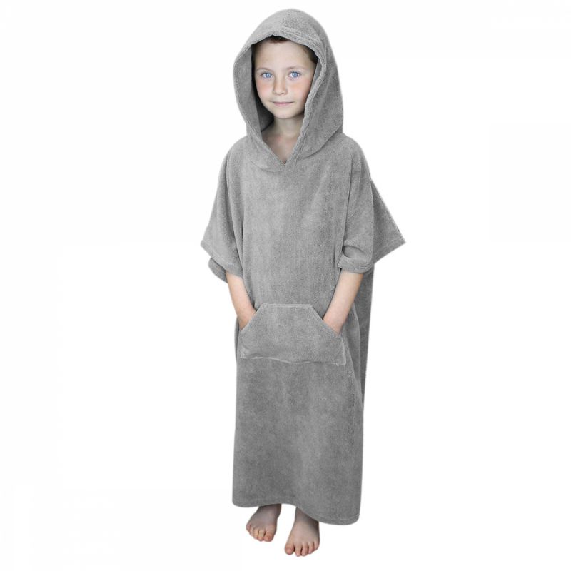 Poncho de bain - Enfant - Gris