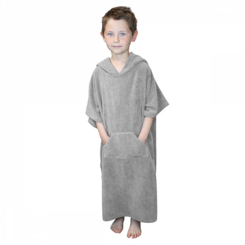 Poncho de bain - Enfant - Gris