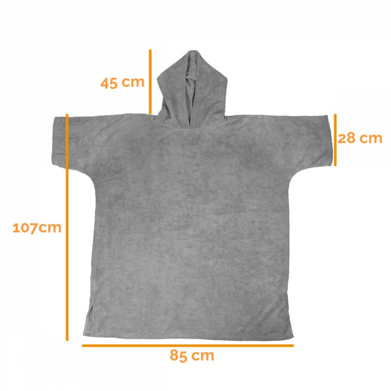 Poncho de bain - Adulte - Gris