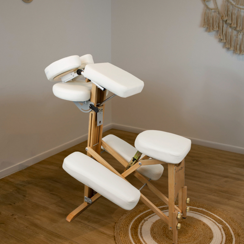 Chaise de massage - Bois - Blanc