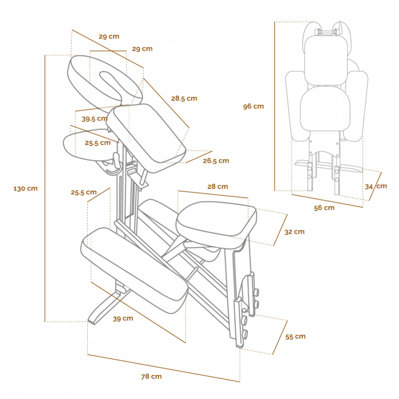 Chaise de massage - Bois - Noir