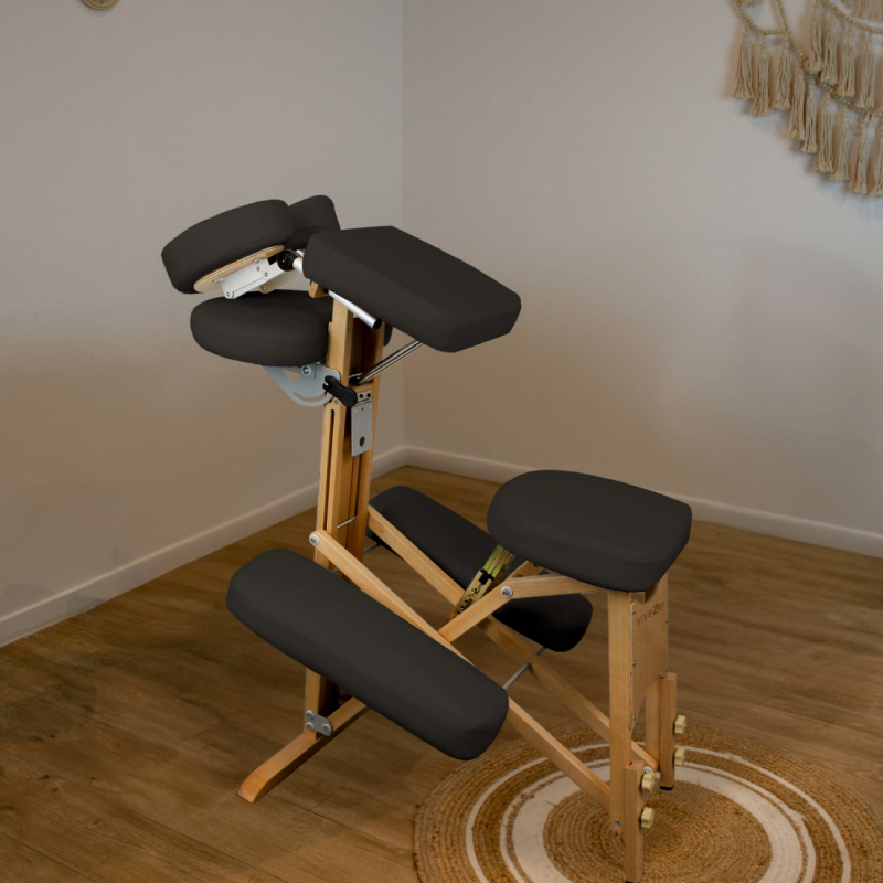 Chaise de massage - Bois - Noir