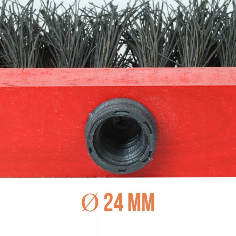 Balai en fibre de piassava - 25 cm - Noir