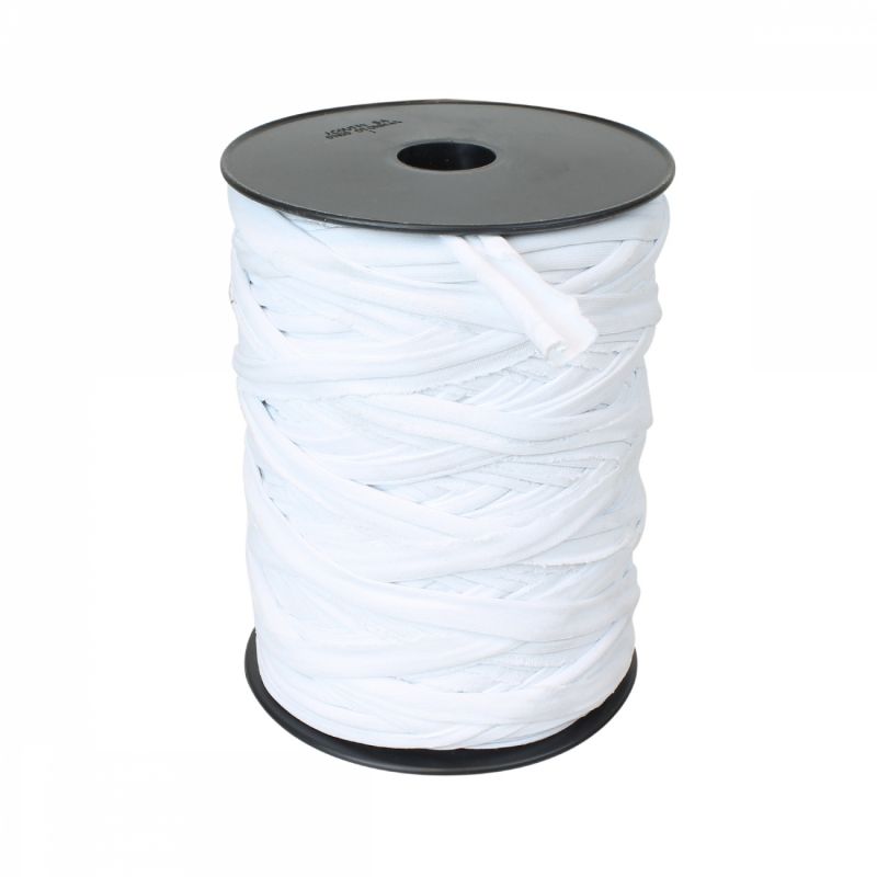 Bobine de lien en lycra avec flasque - 150 m - Blanc