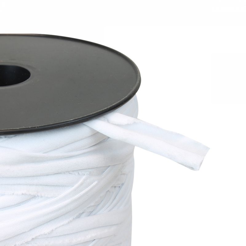 Bobine de lien en lycra avec flasque - 150 m - Blanc