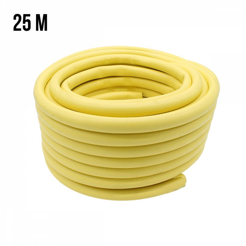 Tuyau d'arrosage Tubiroll tricoté antivrille jaune 25m diam 25mm