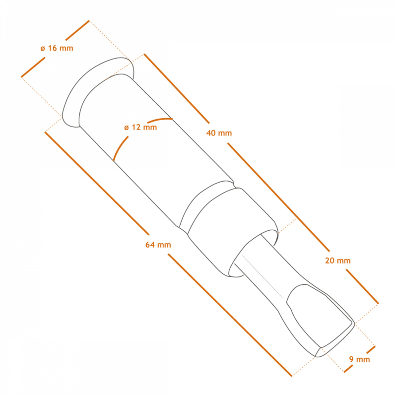 Lot de 10 pitons douilles escamotables en inox