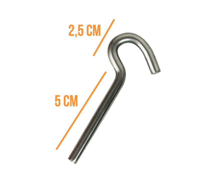 Lot de 10 pitons P évolution en inox - 7.5 cm