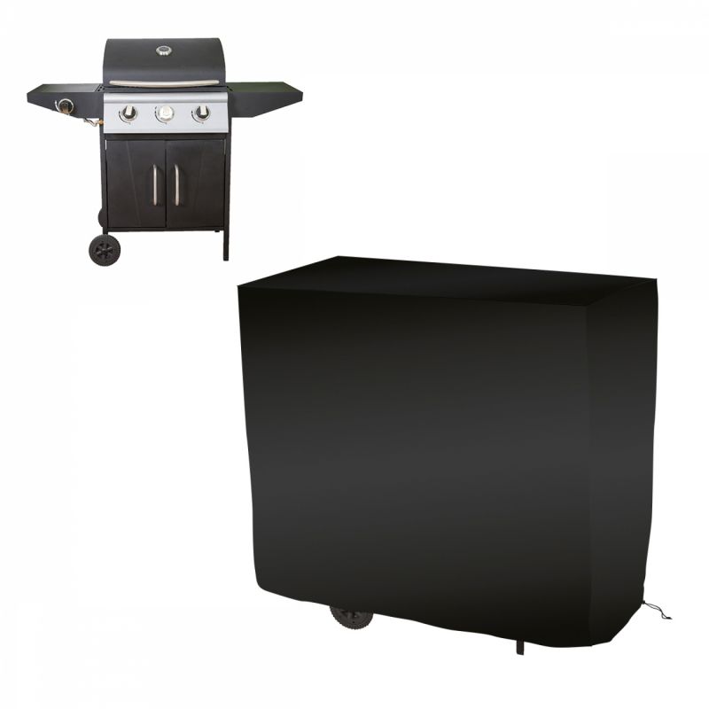 Bâche de protection pour barbecue - 147 x 61 x 122 cm - Noir