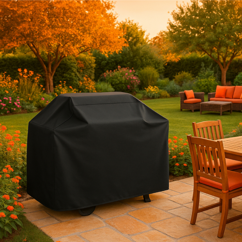 Bâche de protection pour barbecue - 147 x 61 x 122 cm - Noir