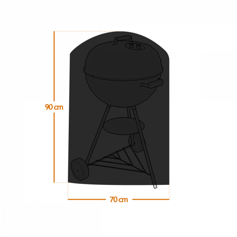 Bâche de protection pour barbecue - 70 x 90 cm - Noir