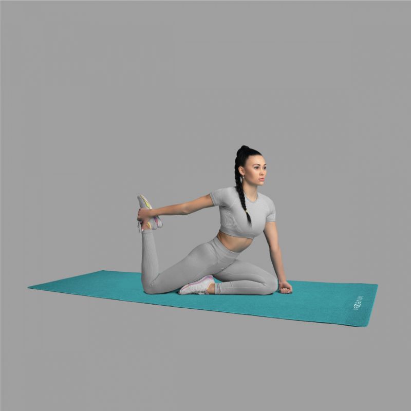 Serviette de yoga antidérapante - 63 x 180 cm - Bleu