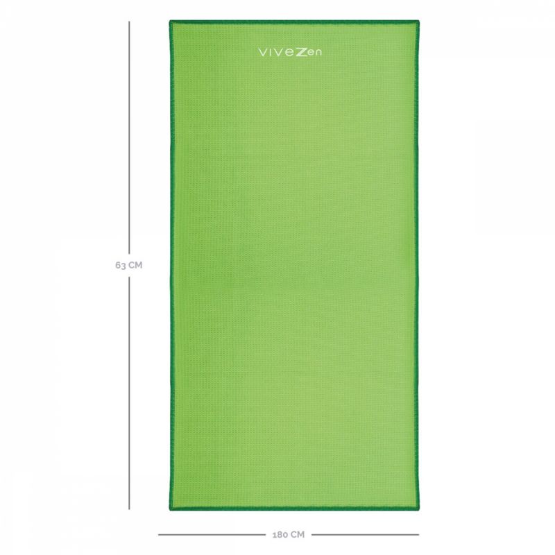 Serviette de yoga antidérapante - 63 x 180 cm - Vert