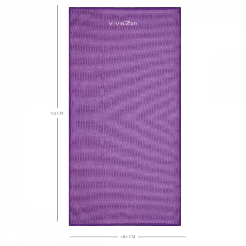 Serviette de yoga antidérapante - 63 x 180 cm - Violet