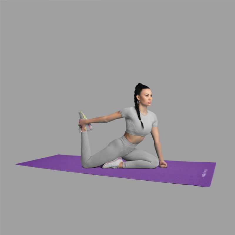 Serviette de yoga antidérapante - 63 x 180 cm - Violet