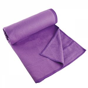 Serviette de yoga antidérapante - 63 x 180 cm - Violet