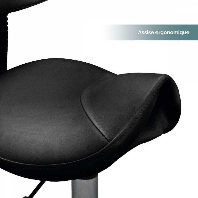 Tabouret ergonomique Hades, Noir