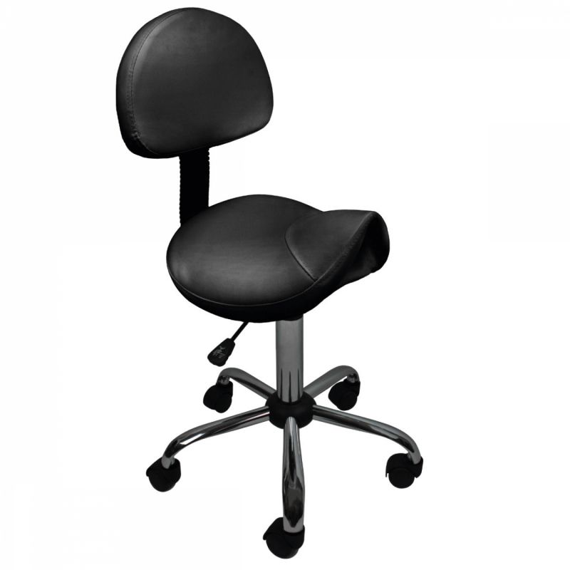 TABOURET ERGONOMIQUE A47K NOIR TÉLESCOPIQUE A ROULETTES OGALBE VIALA