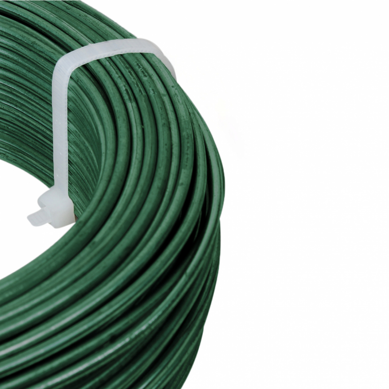 Fil de tension plastifié - 50 m x 2.4 mm ø - Vert