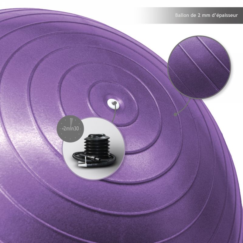 Ballon de yoga - Ø 55 cm - Violet